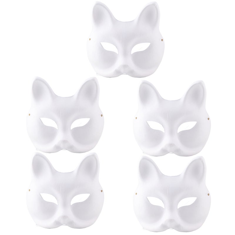 Blank Mask: White Adult Size - Eco-Friendly Non-Toxic Material, Elastic Back Strap, DIY Craft Mask for Halloween, Costume Parties, School Events & Festivals - Image 1