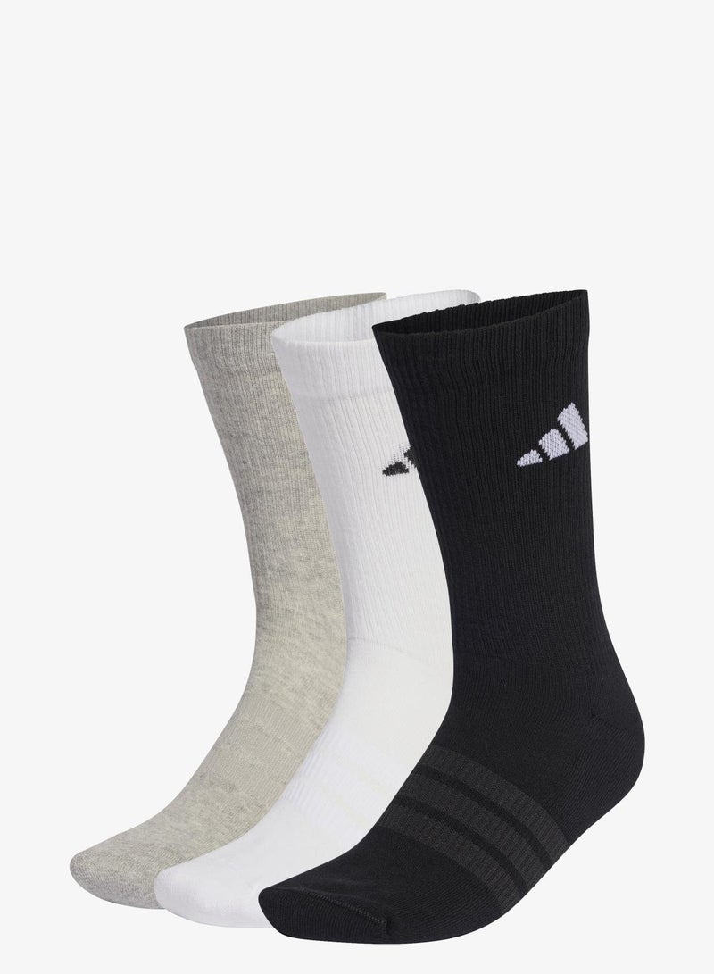 اديداس جوارب CUSHIONED SPORTSWEAR CREW 3 PAIR PACK‏ - Image 1