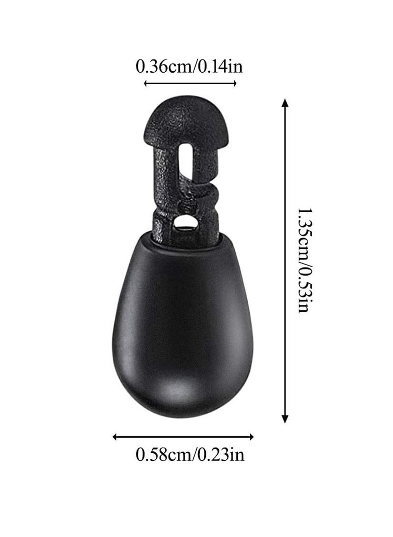 KASTWAVE 30 Pcs Fishing Beads Black Quick Change Connector Fishing Accessories 0.35inch for Hook links Fishing Line NC044 - Image 4