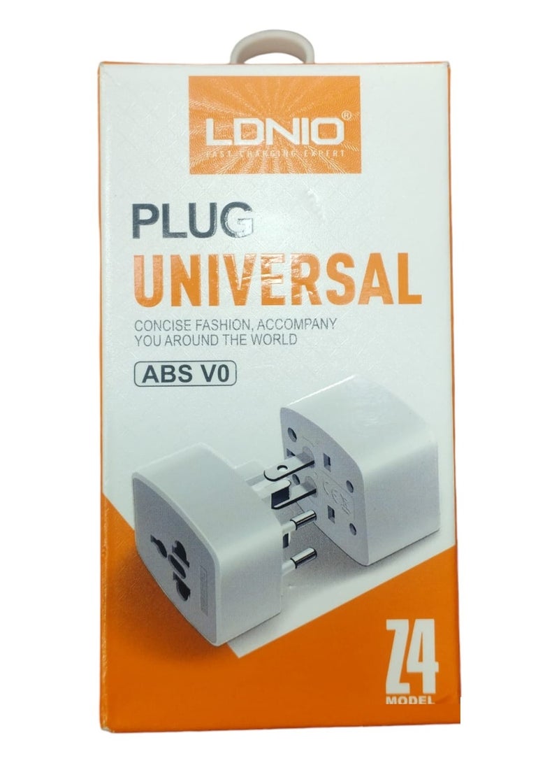 Ldino Ldnio Z4 Universal Plug Adapter ABS VO White  - Image 3