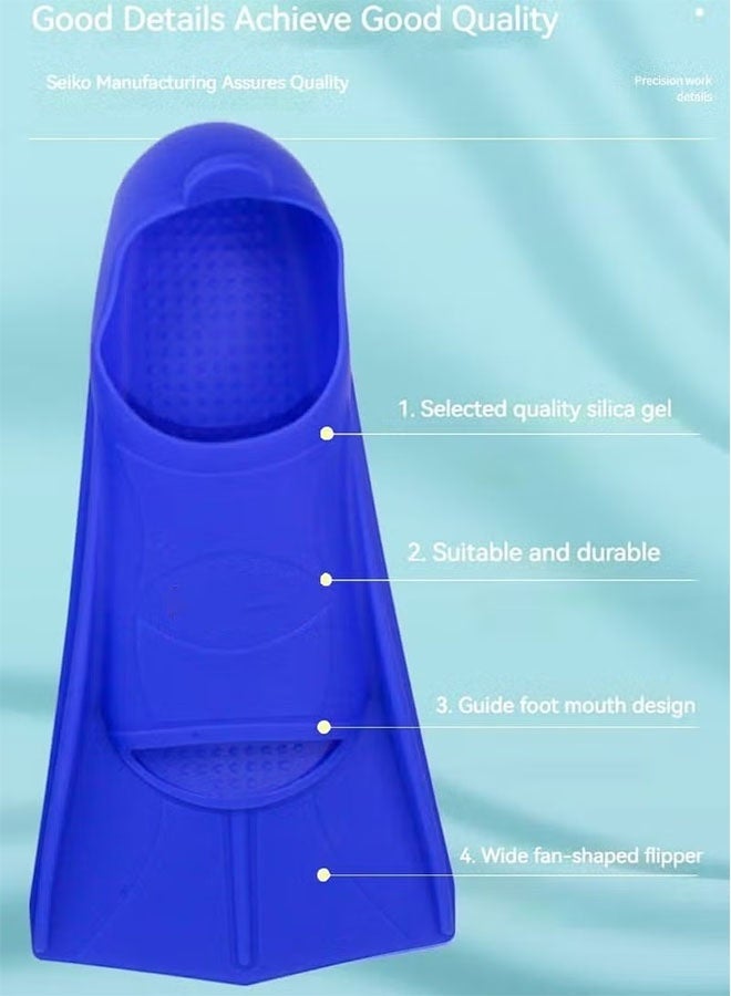 Realfrog Swimming fins, men's and women's freestyle, children's professional training, short fins, breaststroke, duck footboard, snorkeling equipment（XXS/28-30） - Image 2