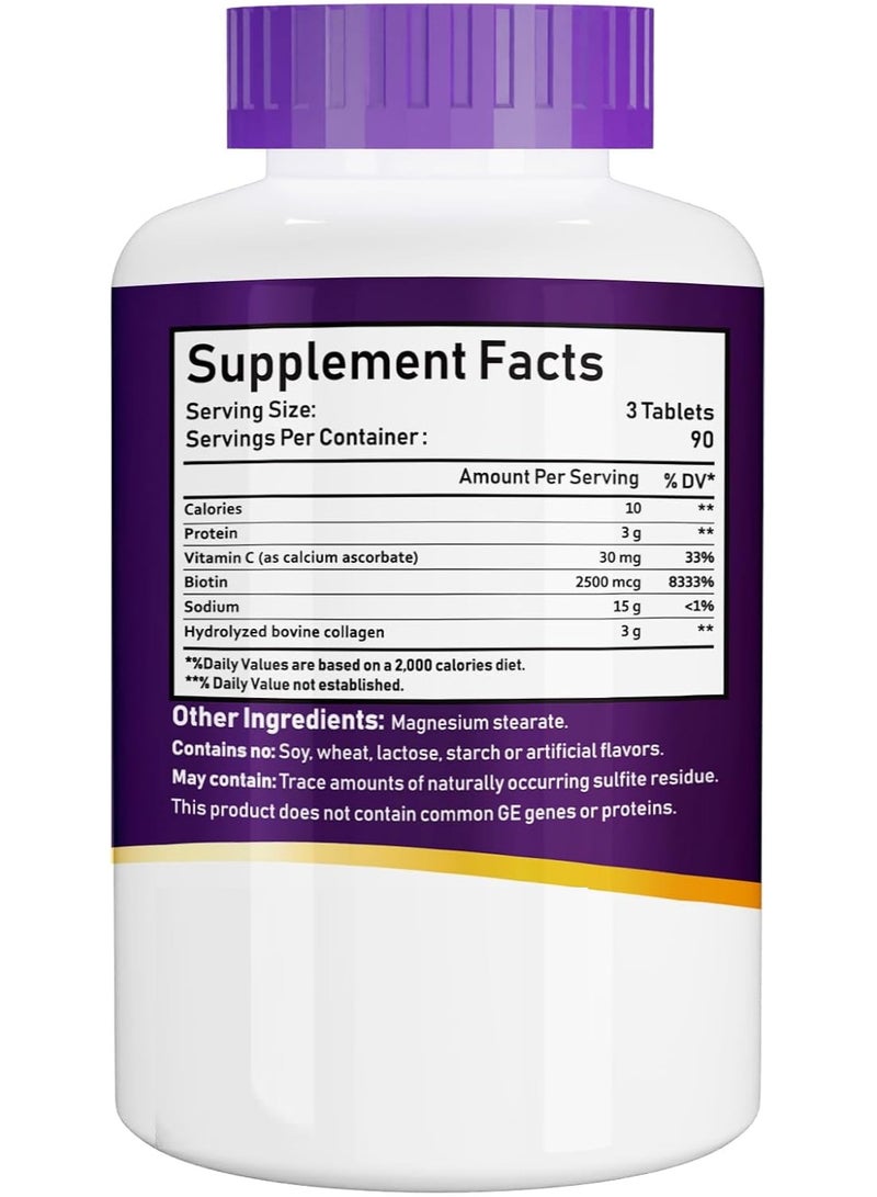 أن بي أل ناتشورال Super Collagen Tablets 270 Tablets Type 1 & 3 with Vitamin C & Biotin - Image 2