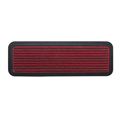 ATMAH Polypropylene Step Mat 25x75 cm | Anti Slip Floor Mat for Stairs, Entryway & Covered Outdoor Use | Durable & Easy to Clean | Red - Image 1