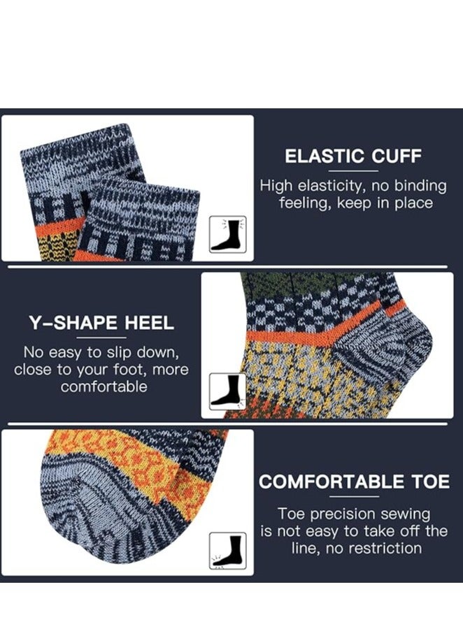 KASTWAVE Wool Socks for Women, Wool Socks Warm Winter Thermal, Warm Wool Socks Thermal Winter Thick Crew Pattern Socks for Women and Men - Image 4