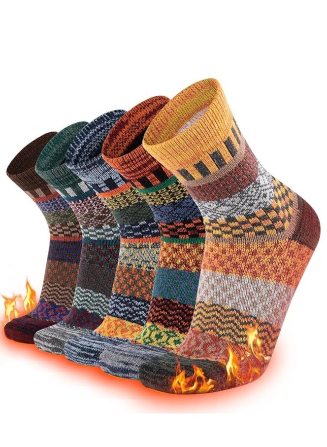 KASTWAVE Wool Socks for Women, Wool Socks Warm Winter Thermal, Warm Wool Socks Thermal Winter Thick Crew Pattern Socks for Women and Men - Image 1