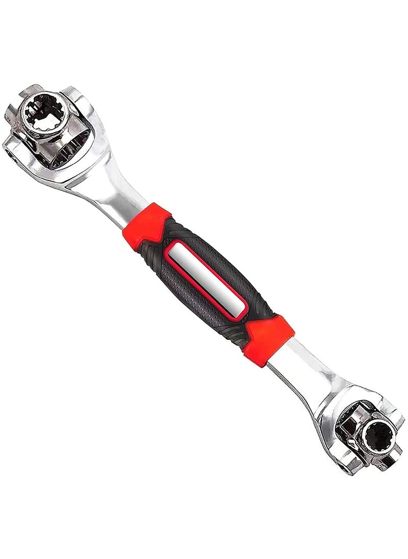 GOODMARTS GOODMARTS 48 Tools in 1 SelfAdjusting Socket Wrench with Adapter Handle Stainless Steel 360 Rotating Heads MultiSocket For Auto Home and MoreStandard Size Tiger Wrench  - Image 1