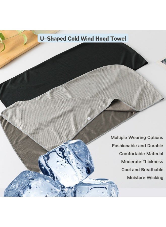 ماكدو عبوة من 3 مناشف تبريد بغطاء للرأس، منشفة تبريد للرقبة والوجه، مزودة بإبزيم ثابت - حماية من الشمس وتبريد وتجفيف سريع - للرياضات الخارجية وركوب الدراجات وصيد الأسماك - Image 4