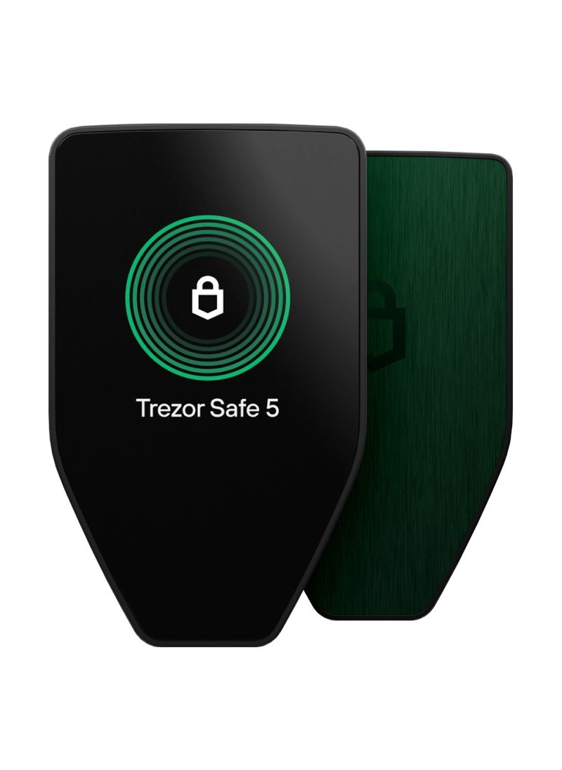 TREZOR Trezor Safe 5 - Crypto Hardware Wallet with Secure Element & Passphrase, Color Touchscreen and Haptic Feedback, Protect your Bitcoin and Digital Assets (Green Beryl)  - Image 1
