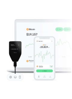 تريزور تريزور سيف 5 - محفظة رقمية للعملات المشفرة مع عنصر أمان وعبارة مرور، شاشة تعمل باللمس بالألوان مع ردود فعل لمسية، احمِ عملاتك البيتكوين وأصولك الرقمية (بريل أخضر)  - Image 2