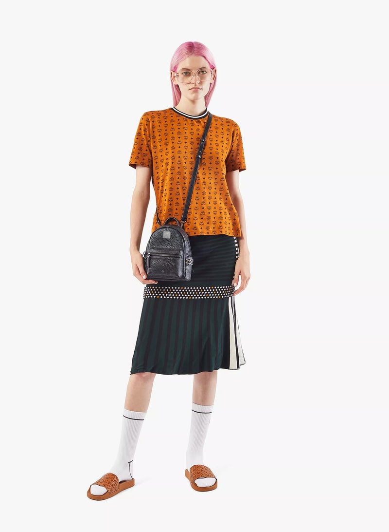 MCM Stark Bebe Boo Side Studs Backpack in Visetos - Image 5
