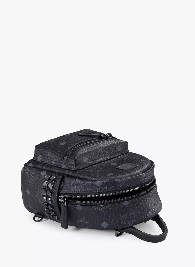 MCM Stark Bebe Boo Side Studs Backpack in Visetos - Image 3