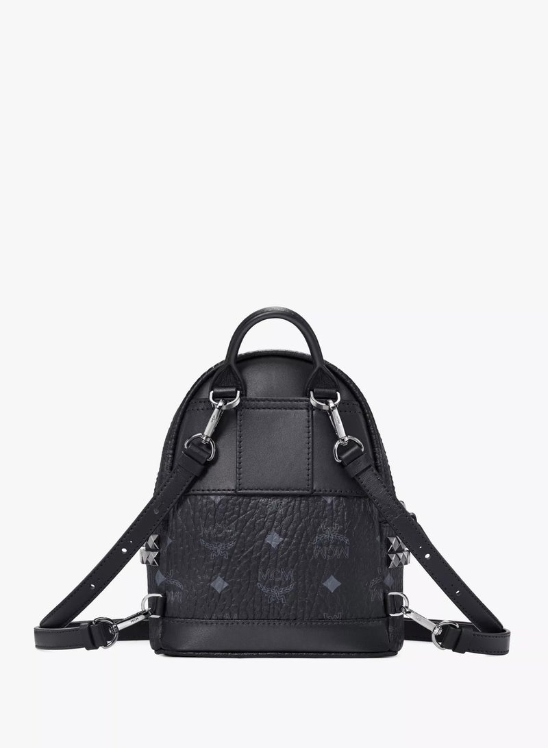 MCM Stark Bebe Boo Side Studs Backpack in Visetos - Image 2