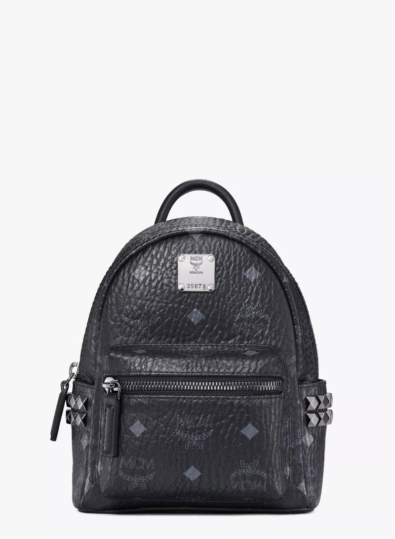 MCM Stark Bebe Boo Side Studs Backpack in Visetos - Image 1