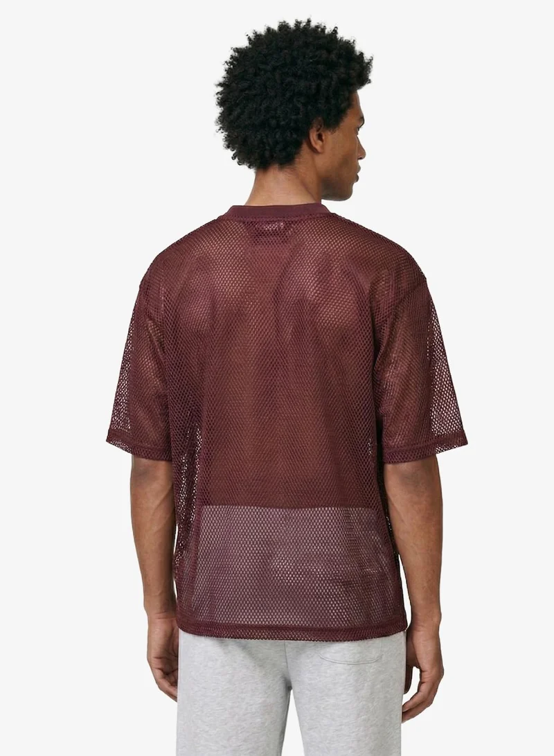 كارل كاني قميص شبكي تراثي واسع