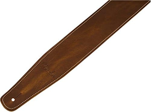 Fender BrokenIn Leather Guitar Strap 25in Tan - Image 3