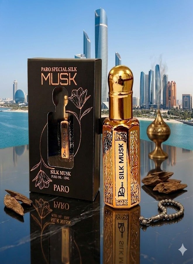 بارود عطر سيلك مسك من بارو عود، ١٢ مل، صنع في الإمارات العربية المتحدة - Image 2