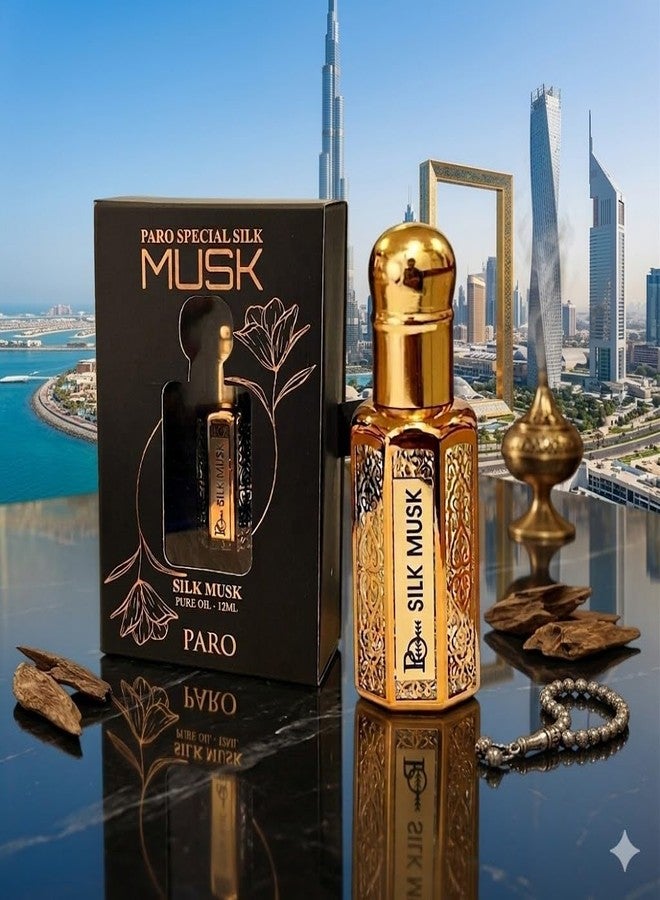 بارود عطر سيلك مسك من بارو عود، ١٢ مل، صنع في الإمارات العربية المتحدة - Image 1