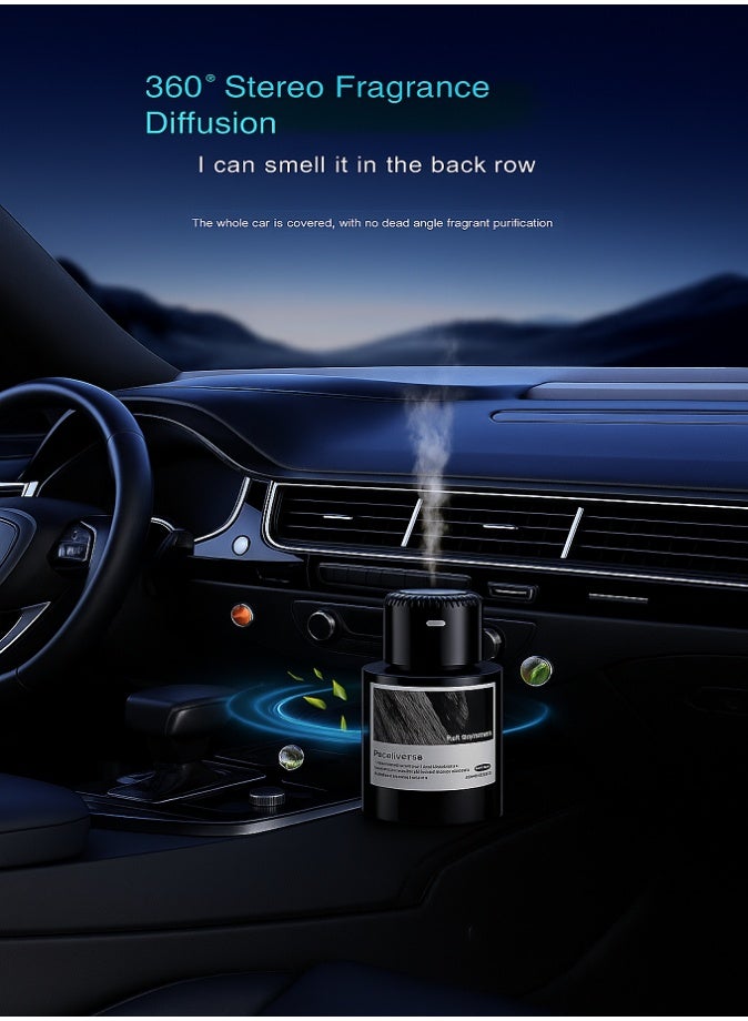 LIVVY Smart Starry Projection Car Aroma Diffuser - 120ml USB Rechargeable Humidifier & Air Freshener with LED Night Light, Automatic Scent Mode – Premium Azure Gentleman Edition – For Car, Home & Office - Image 4