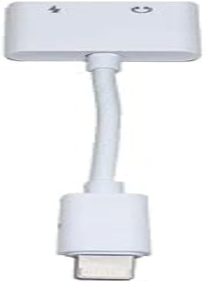 REMAX - Remax RL-LA07i Concise Series Dual Lightning Audio Adapter 3.5 Mm - White - Image 1