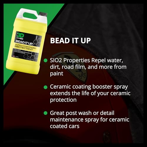 3D Bead It Up Ceramic Coating Booster Spray - Super Hydrophobic Bead Maker - Polymer Paint Protectant & Sealant 1 Gallon - Image 4
