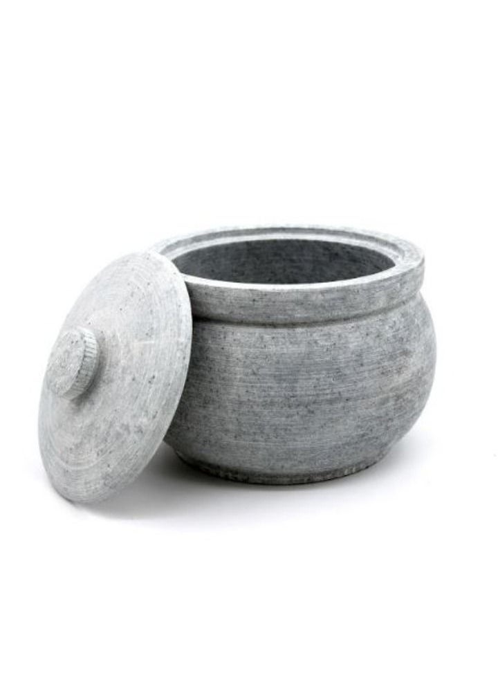 Ayda - Traditional Soapstone Curd Pot Stone Pickle Jar - Image 1
