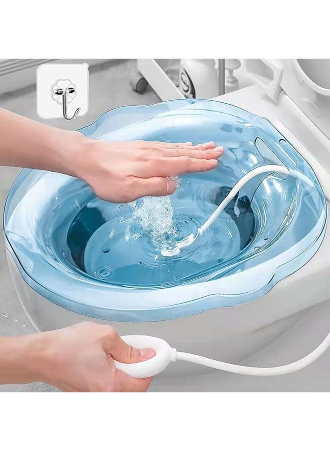 Arabest Sitz Baths for toilet Seat,Sitz Bath for Postpartum Care Sitz Bath for Hemorrhoids with Flusher Pregnant Women Yoni Steam Seat,Soaking Basin Ues for Inflammation Treatment,Fits Universal Toilet  - Image 1