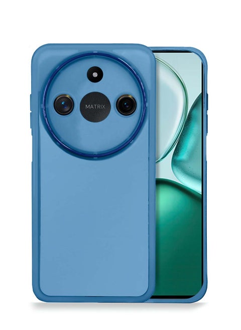Honor X9c Smart 5G 2024 Soft Transparent TPU Silicone Ultra Thin Phone Stylish Electroplated Camera Border Back Case Cover - Blue