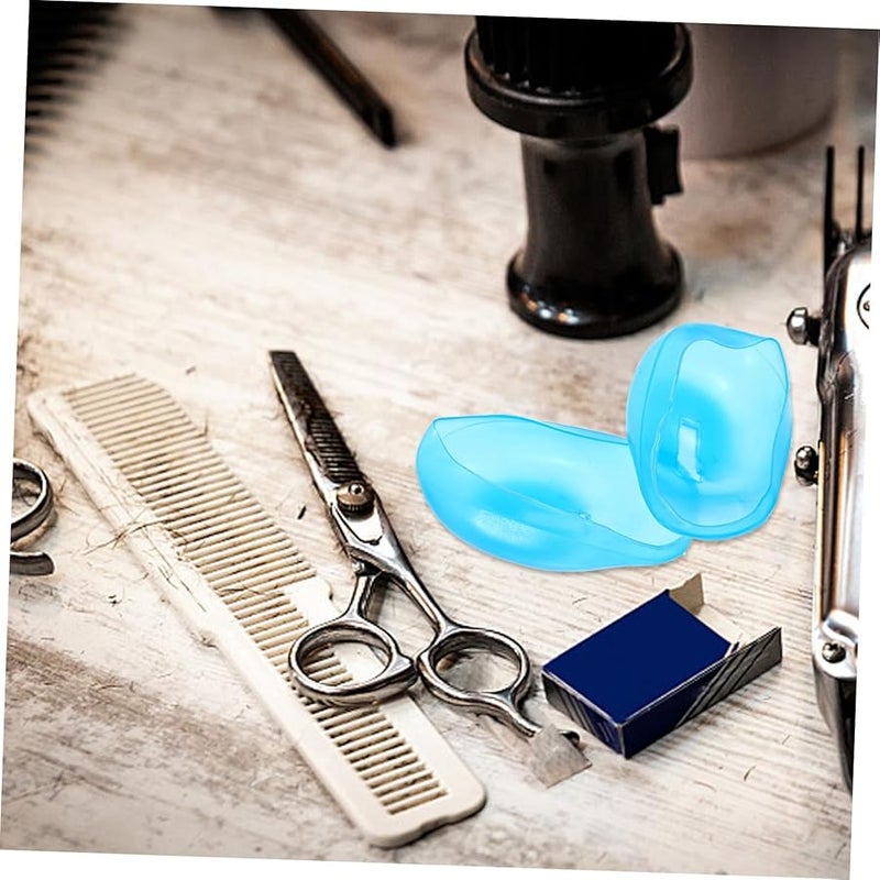 Sky Blue Silicone Ear Protectors For Hair Dyeing Reusable Salon Home Use - Image 3
