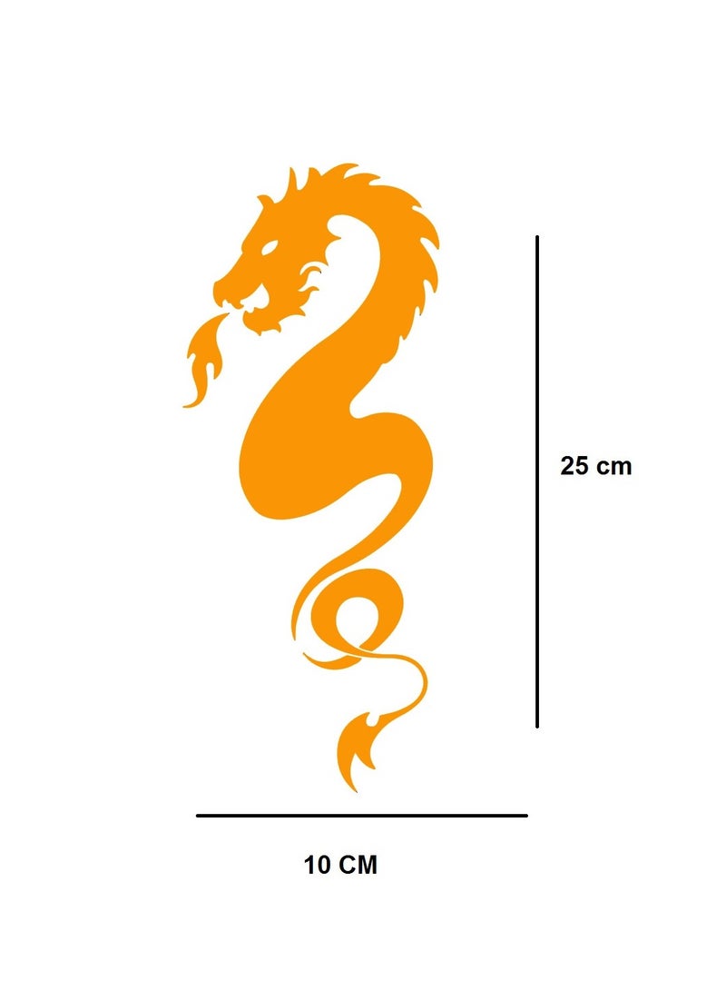 Generic Dragon Fire Sticker - Orange 