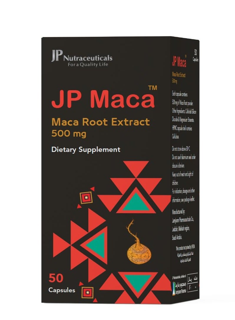 JP Nutraceuticals Jp Maca 500 Mg 50 Capsule - Image 2