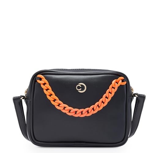Caprese Perline Sling Bag, Black-Medium | Self Designed Handbag for Women | Adjustable Strap & Spacious Interiors | Perfect Ladies Purse for Carrying Everyday Essentials & Travel Need - Image 1