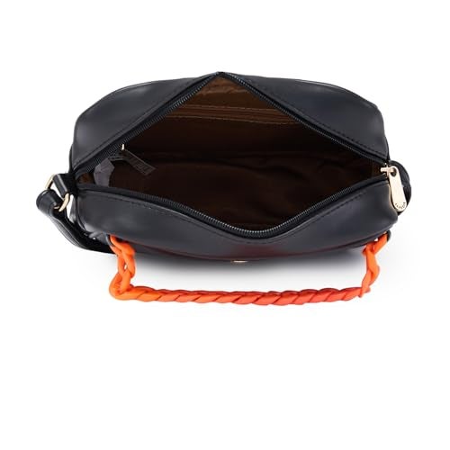 Caprese Perline Sling Bag, Black-Medium | Self Designed Handbag for Women | Adjustable Strap & Spacious Interiors | Perfect Ladies Purse for Carrying Everyday Essentials & Travel Need - Image 4