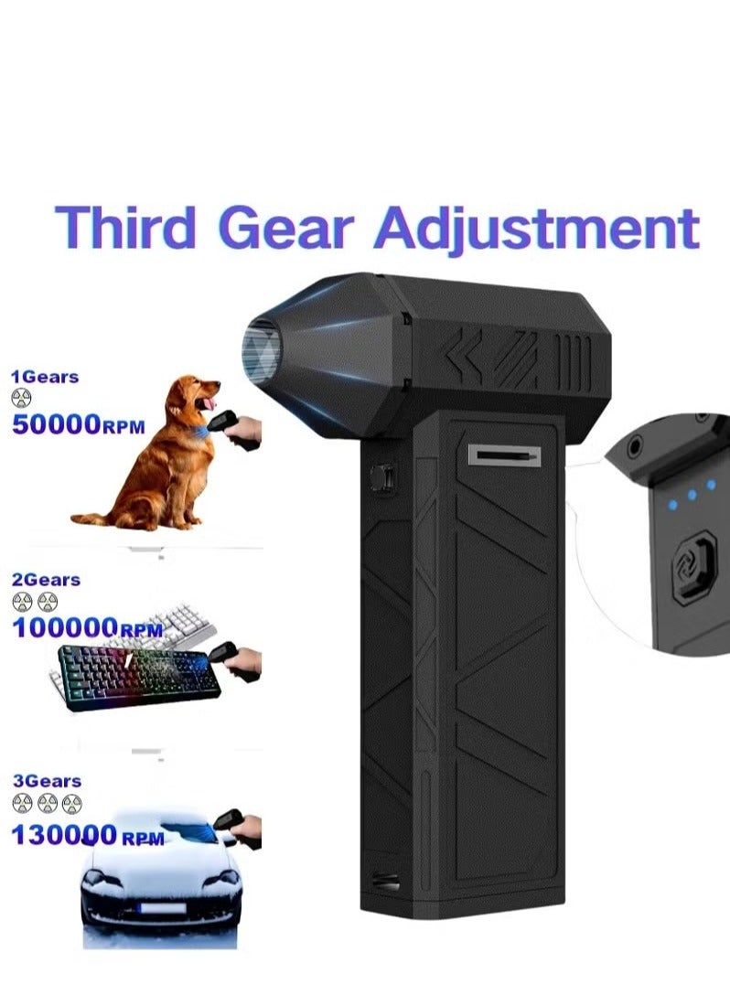 TIGER Air Blower Super | RPM Turbo Powered Jet Blower | Adjustable Speed Handheld Mini Blower | Portable Air Duster for Car, Home Cleaning, Camping & Outdoors | Powerful Jet Dry Blower for Versatile Use - Image 1