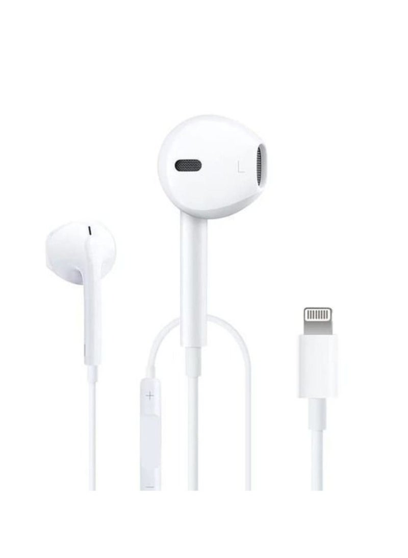 In-Ear Earphones With Mic compatible with iPhone White - Image 1