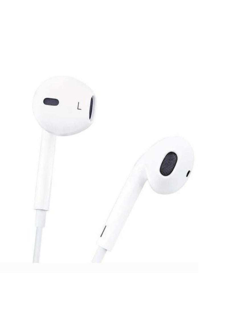 In-Ear Earphones With Mic compatible with iPhone White - Image 2