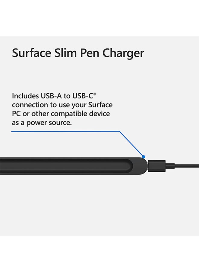 مايكروسوفت شاحن قلم Surface Slim باللون الأسود (8x2-00005) - Image 2
