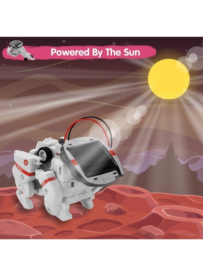 TOY GARDEN Solar Robot Toys 6 in 1 STEM Learning Kits Educational Space Moon Exploration Fleet Building Experiment Toys DIY Solar Power Science Gift for Kids Aged 8-12 - Image 4