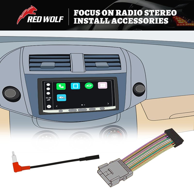 RED WOLF Car Stereo Wiring Harness Male Connector Adapter for Saturn Ion and Vue (2006-2009) - Image 5