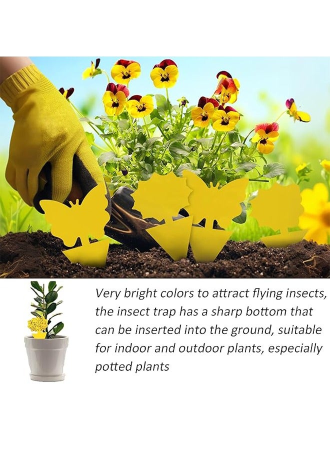 Generic 20PCS Fruit Fly Sticky Traps, Sticky Fly Double Sided Label Yellow Paper Sticker, Non Toxic Environmentally Friendly, Effective Insect killing Paper for Indoor and Outdoor Use - Butterfly / Sunflower  - Image 3
