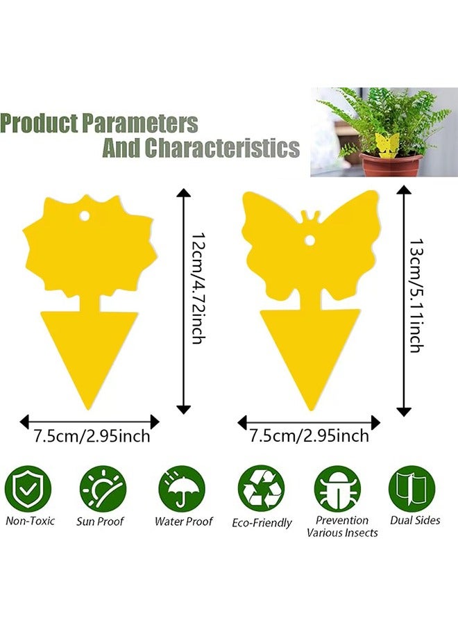 Generic 20PCS Fruit Fly Sticky Traps, Sticky Fly Double Sided Label Yellow Paper Sticker, Non Toxic Environmentally Friendly, Effective Insect killing Paper for Indoor and Outdoor Use - Butterfly / Sunflower  - Image 4