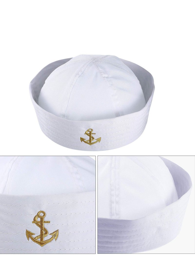 SYOSI SYOSI 6 Pieces Sailor Hat Captain Navy Hat Blue with White Sail Hats for Adult Sailor Costume, Kid Navy Costume Accessory, Dressing Up Party  - Image 3