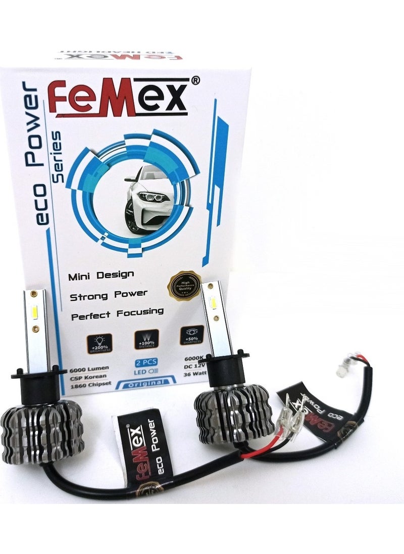 Femex Eco Power H3 Lightning Effect Zenon Csp LED Xenon LED Headlight  - Image 3
