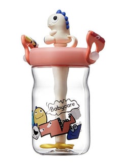 Babycare Babycare - T-Rex Toby Sippy Cup, Light Peach, 500 ml, BPA-Free, Leak-Proof, Non-Toxic, Easy Grip Handle, Safe for Toddlers, Spill-Proof Design, Durable, Portable, Ideal for Baby Feeding  - Image 1