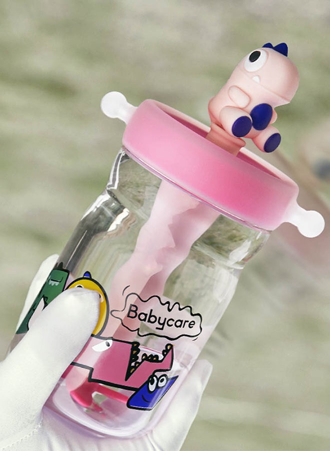 Babycare - T-Rex Toby Sippy Cup, Light Peach, 500 ml, BPA-Free, Leak-Proof, Non-Toxic, Easy Grip Handle, Safe for Toddlers, Spill-Proof Design, Durable, Portable, Ideal for Baby Feeding