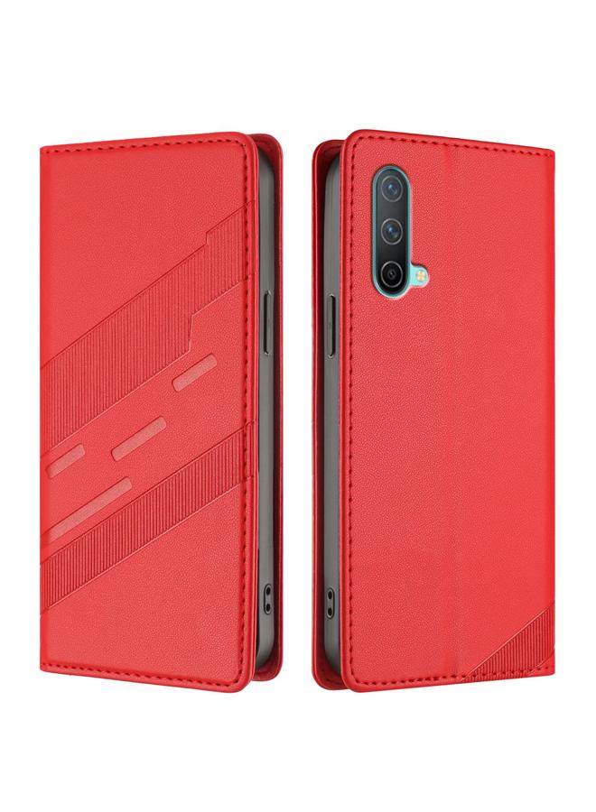 إيروريكس جراب لهاتف OnePlus Nord من الجلد متعدد الوظائف منقوش عليه شعار CE - Image 2