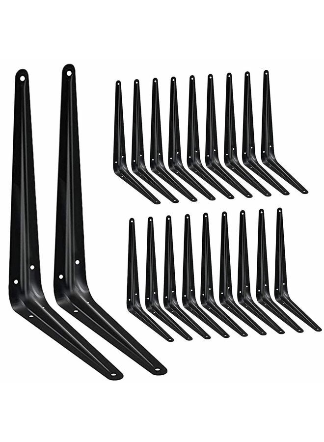 10 PCS Shelf Bracket,Heavy Duty Shelf Brackets,Floating Shelf Bracket L Brackets,Metal Shelf Brackets for Wall (Size : 7.8in*9.8in) - Image 1