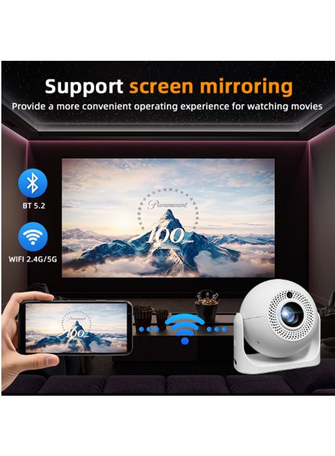 نيوترل جهاز عرض صغير محمول ذكي يعمل بنظام Android مزود بتقنية 4K Autofocus وWiFi HD / مناسب للاستخدام المنزلي الداخلي والخارجي، هدية عيد ميلاد متوافق مع أجهزة التلفزيون/HDMI/USB/PS5/iOS/PS4 (أبيض) - Image 5