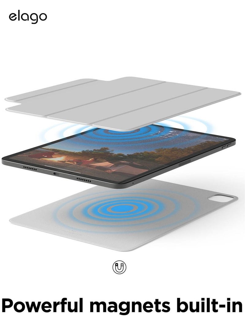 Elago - Magnetic Folio for iPad Pro 11 inch 4th Generation (2022) 3rd Gen (2021) 2nd Gen (2020) case cover - Light Grey with Auto Sleep and Wake function - Image 1