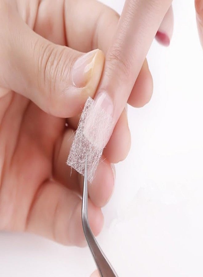 GOUDOGEDC 20Pcs Nails Kit Nail Extensions Kit Fiberglass Nail Art Builder Wrap Sticker Tips with Shape Clip Repair Broken Nails Nail Art Accessories Nail Repair Stickers & Decals(White) - Image 2