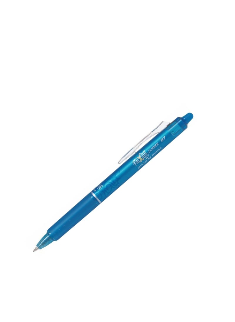 PILOT Frixion Clicker Erasable Ball Pen 0.7mm Tip Light Blue Ink  - Image 1